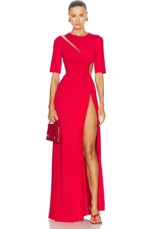 SID NEIGUM Gathered Slit Maxi Dress in - . Size M (also in S, XS).