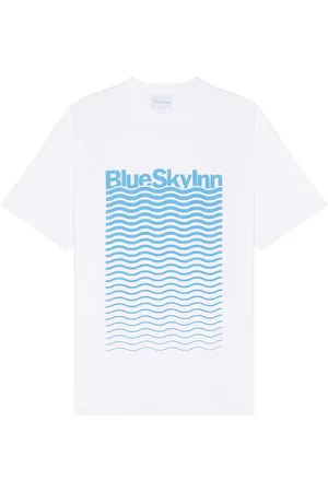 BLUE SKY INN Waves T-Shirt in - Blue. Size L (also in M, S, XL/1X).