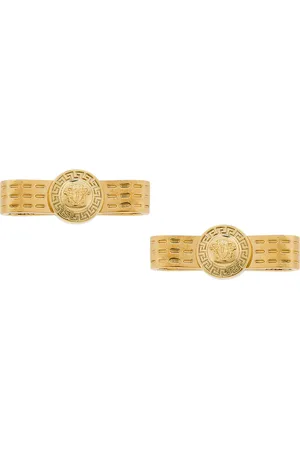 VERSACE Metal Earrings in Gold - Metallic Gold. Size all.