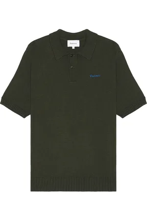Palmes Marco Knit Polo Shirt in - Dark Green. Size L (also in M, XL).