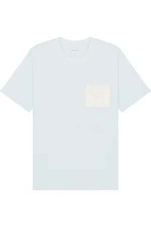 Bottega Veneta Jersey T-shirt With Notebook Pocket in - Baby Blue. Size L (also in M, S, XL/1X).