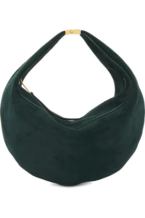 Khaite Olivia Suede Small Hardware Bag in - Dark Green. Size all.