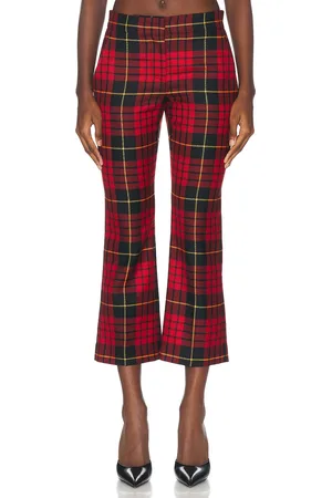 Alexander McQueen Wool Tartan Trousers in Red Black & Yellow - Red. Size 38 (also in ).