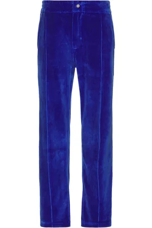 Oas Velour Pants in - Blue. Size M (also in S, XL/1X).