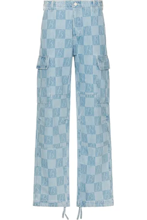 BLUE SKY INN Denim Cargo Jean in - Blue. Size XL/1X (also in ).