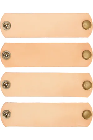 Jenni Kayne Leather Napkin Rings Set Of 4 in - Neutral. Size all.