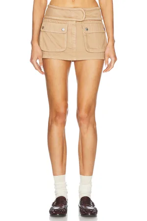 SIMON MILLER Campo Cargo Skirt in - Beige. Size L (also in ).