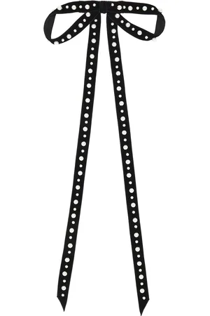 Jennifer Behr Annalee Bow Barrette in - Black. Size all.