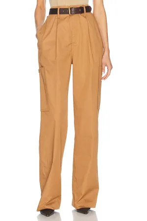 Helsa Paperbag Pant in - Tan. Size L (also in M, S, XL, XS).