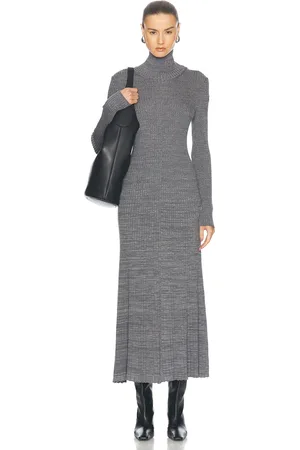Moncler Turtleneck Knit Dress in - Grey. Size L (also in M, S).