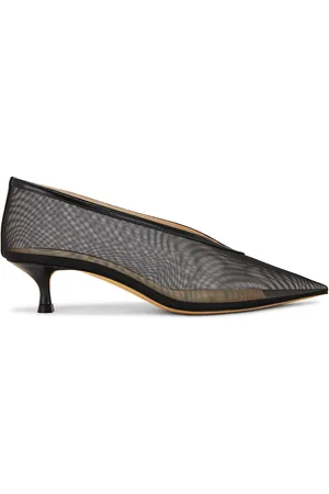 Le Monde Beryl Babouche Naplack Leather Kitten Heel in - Black. Size 35 (also in ).