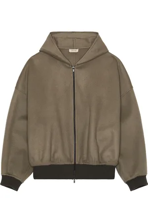 FEAR OF GOD Cashmere Hooded Bomber in - Brown. Size XL/1X (also in ).