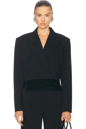 Mach & Mach Crystal Fringe Cropped Blazer in - . Size 34 (also in 36, 40).
