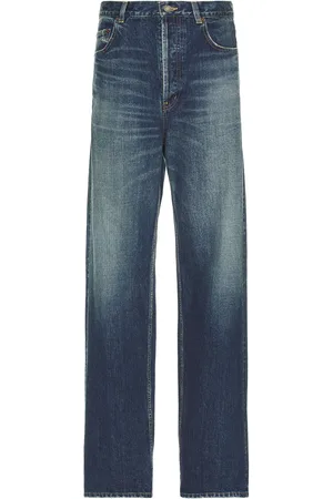 Saint Laurent High Rise Wide Leg Jean in - Denim-Medium. Size 30 (also in 34, 36).