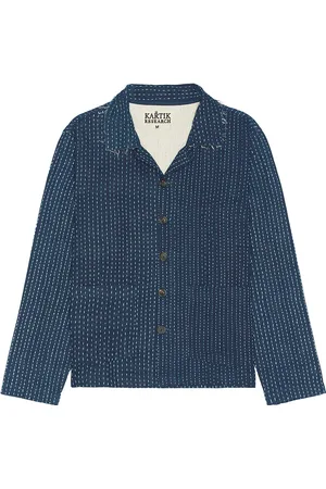 Kartik Research Cropped Jacket in - Blue. Size XL/1X (also in ).