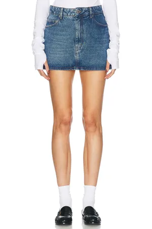 Ami Mini Skirt in - Denim-Medium. Size 29 (also in 30).