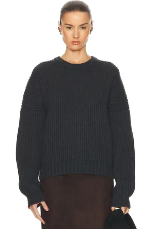 Khaite Manuela Sweater in - Charcoal. Size L (also in M, S, XS).