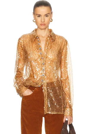 Paco rabanne Sequin Top in - Metallic Gold. Size 34 (also in ).