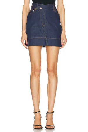 Jacquemus La Mini Jupe De-nimes in - Denim-Dark. Size 27 (also in 29).