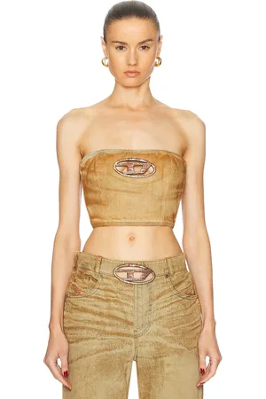 Diesel Cropped Tube Top in - Brown. Size S (also in XS).