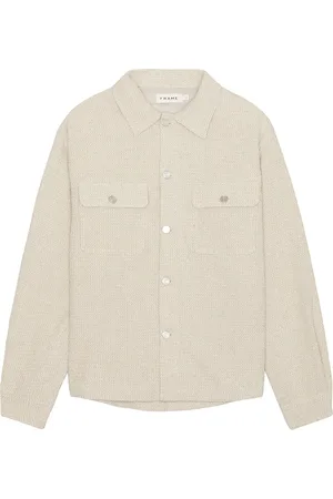 Frame Tweed Overshirt Jacket in - Brown. Size S (also in ).