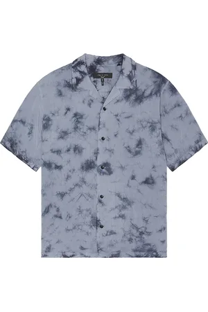 RAG&BONE Avery Washed Short Sleeve Shirt in - Grey. Size L (also in M, S, XL/1X).