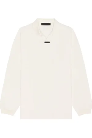 FEAR OF GOD Pique Long Sleeve Polo in - Cream. Size L (also in ).