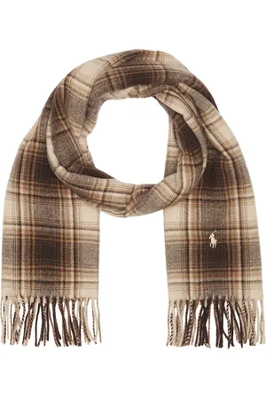 Ralph Lauren Plaid Scarf in - Beige. Size all.
