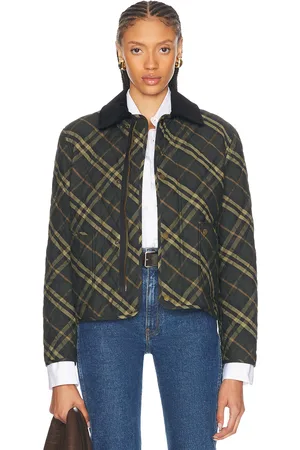 Burberry Button Up Jacket in - Dark Green. Size L (also in M, S, XS).