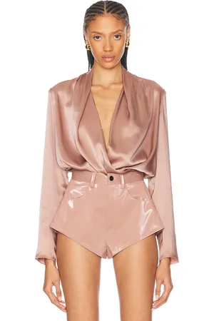 LAPOINTE Satin Wrap Top in - . Size 4 (also in ).