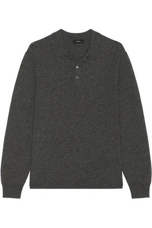 THEORY Hilles Cashmere Polo in - Grey. Size L (also in S).