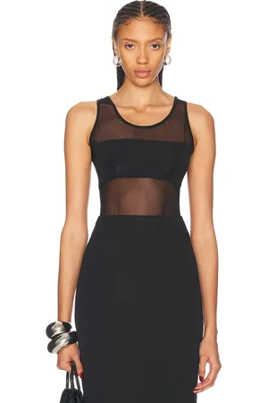 Norma Kamali Dash Dash Mio Bodysuit in - Black. Size L (also in M, S, XS).