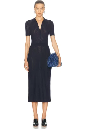 GABRIELA HEARST Elvis Shirt Dress in - Navy. Size L (also in M, S, XS).