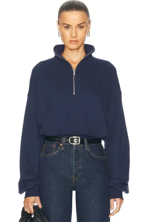 ÉTERNE Cropped Half Zip Sweatshirt in - . Size XS (also in ).