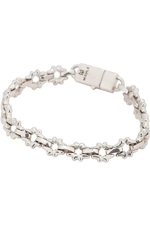 Maple Flower Bracelet in - Metallic Silver. Size 21cm (also in ).