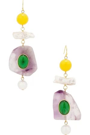BEN-AMUN Dangle Earrings in - Purple. Size all.