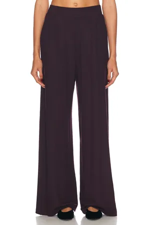 Leset Lauren Pleated Pocket Pant in - Purple. Size XL (also in XS).