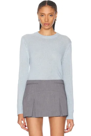 ENZA COSTA Cashmere Easy Long Sleeve Crewneck Sweater in - Baby Blue. Size L (also in ).