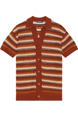 Frescobol Carioca Pinto Crochet Shirt in - Brown. Size L (also in S).