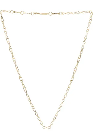 Azlee Motif Large Link Chain Necklace in - Metallic Gold. Size all.