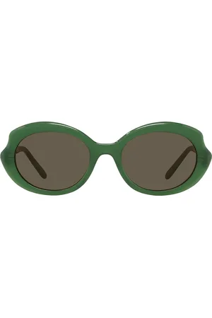 Loewe Oval Sunglasses in - Green. Size all.