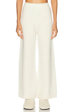 Calle Del Mar Cashmere Pant in - Cream. Size L (also in M, S, XS).