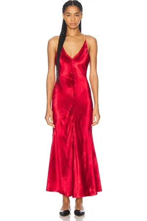 GABRIELA HEARST Brigita Dress in - Red. Size 36 (also in 38, 40).