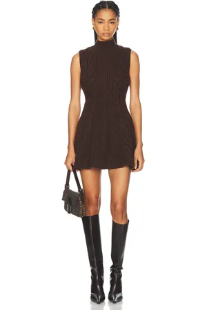 Staud Charade Dress in - Brown. Size M (also in S, XS).