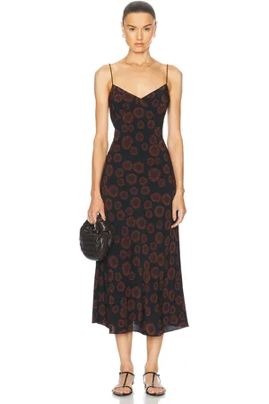 MATTEAU Low Back Slip Dress in - Black. Size 4 (also in ).