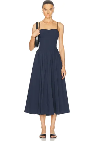 Simkhai Kittiya Midi Dress in - Navy. Size 10 (also in 2, 8).