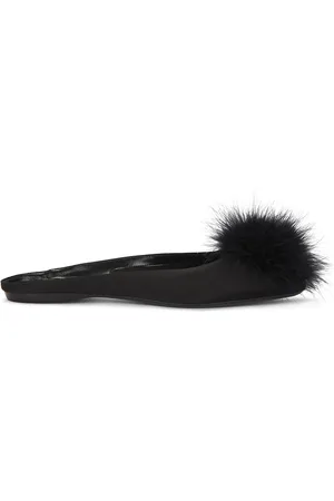 Saint Laurent Lido Flat Mule in - Black. Size 36 (also in 36.5, 37, 37.5, 38, 38.5, 39, 39.5, 40, 41).