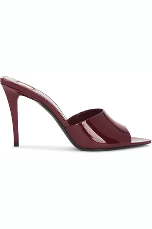 Saint Laurent Giqua Mule Sandal in - Wine. Size 37 (also in ).