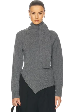 Rohe Twisted Scarf Sweater in - Grey. Size 34 (also in 36, 38, 40).