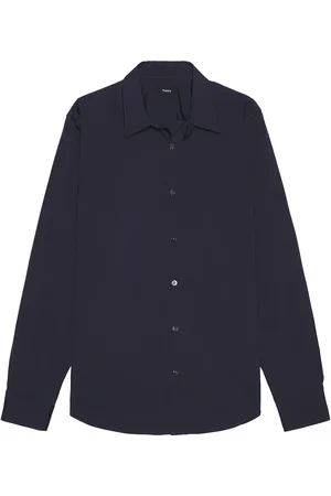 THEORY Sylvain Wealth Shirt in - Navy. Size L (also in M, S, XXL/2X).
